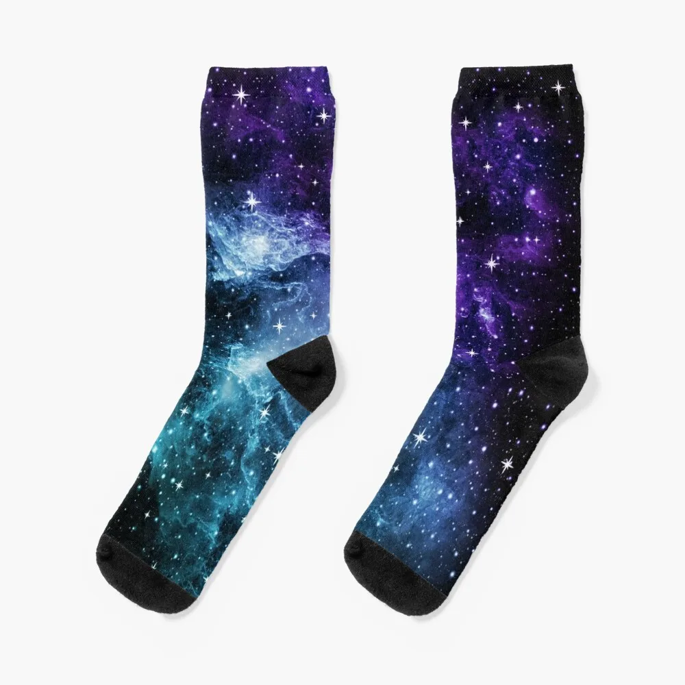 

Purple Teal Galaxy Nebula Dream #1 #decor #art Socks japanese fashion happy Men's Socks Women's