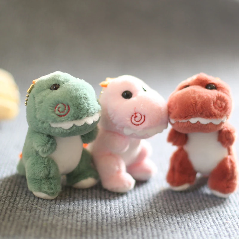 

1Pc Plush Toys Animal Children Toys Key Chain Stuffed 12cm Dinosaur Pendant Kawaii Dolls