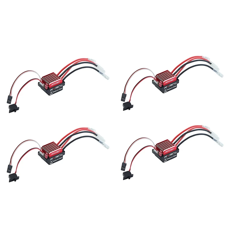 

4X 1060 60A Waterproof Brushed ESC Speed Controller Forward Brake And Reverse Brake For 1/10 RC Crawler Axial Scx10 Trx4