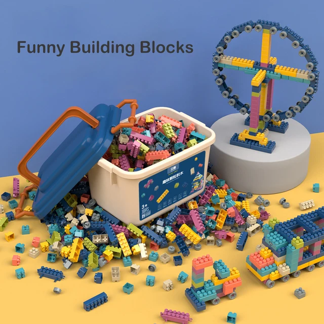 New Big Size DIY Montessori Building Blocks Toy 4