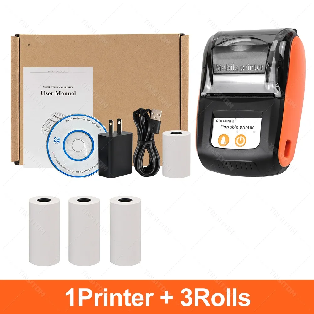 طابعة بلوتوث GOOJPRT مللي متر طابعة حرارية صغيرة م...
