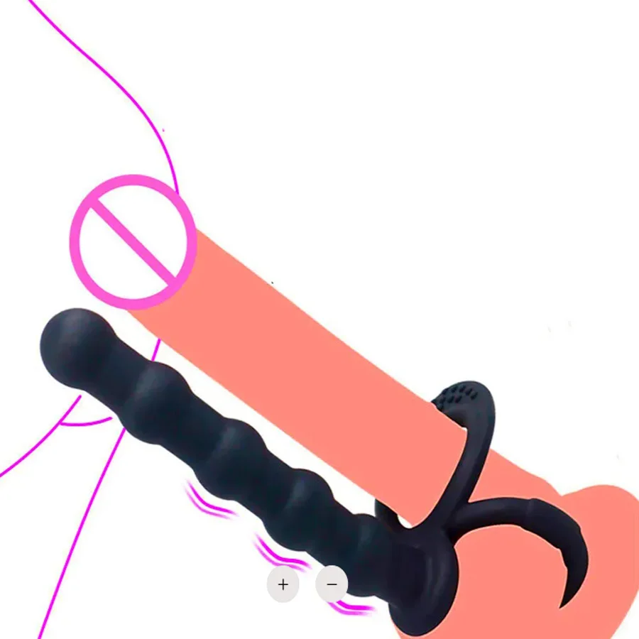 Double Penetration Anal Sex Toys Men & Women Dildo Penis Butt Plug Anal Beads & Cock Ring Delay Ejaculation anal sex toys