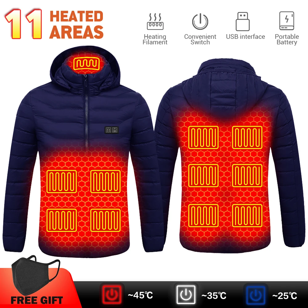 

Electric Heated Jacket USB Men's Heating Jacket Women's Warm Vest Heated Vests Coat Hunting Hiking Camping Autumn Winter Male