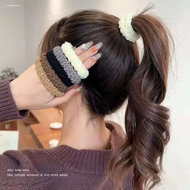 Enhanced Hair Ties Set - Durable, Wide & Thick Elastic for Stylish Ponytails and Buns