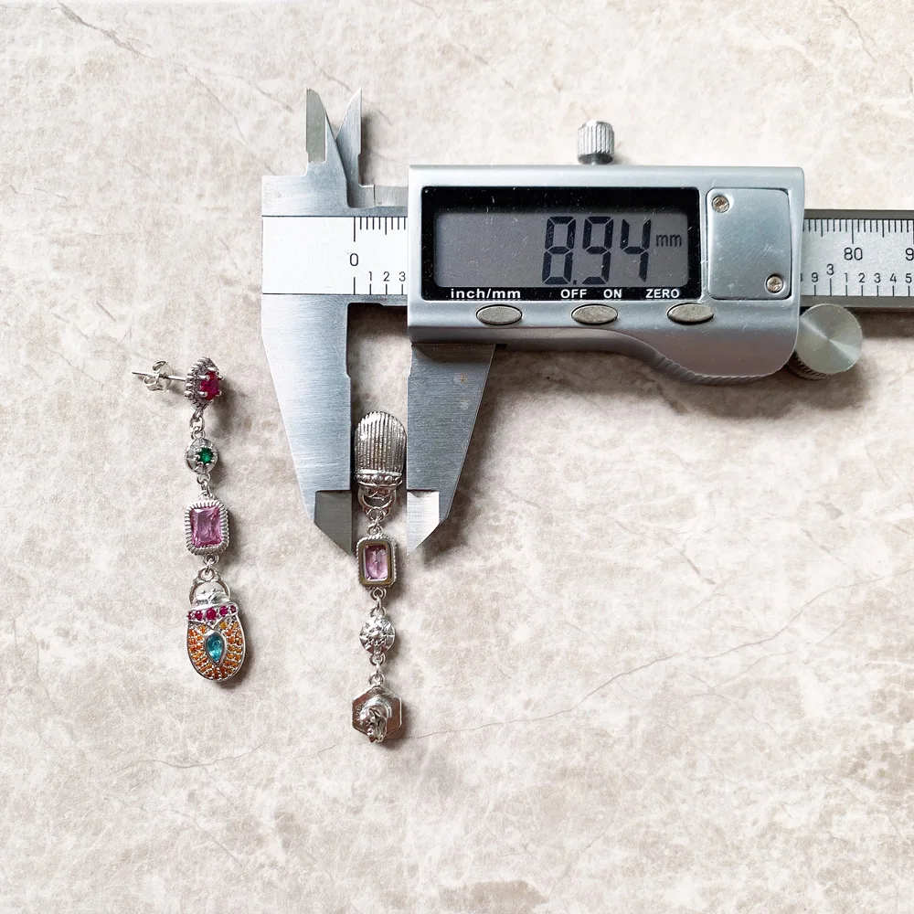 Tropfenohrringe mit Skarabäus-Motiv, Wassersternflügel, edler Schmuck, Vintage, für Damen, Herbst, neues Glücksgeschenk, massives 925er-Sterlingsilber – Detail 11
