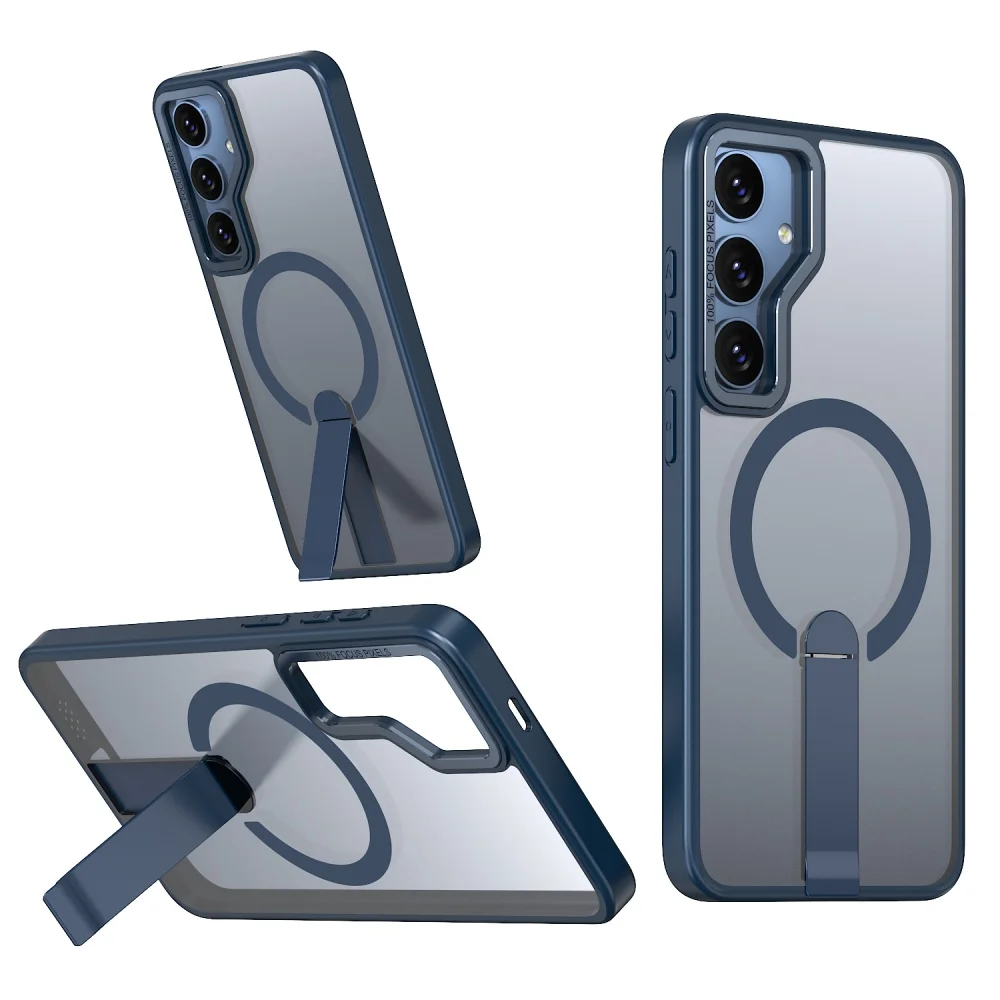 Luxury Wireless Magnetic Charging Stand Case with Clear Cover Holder