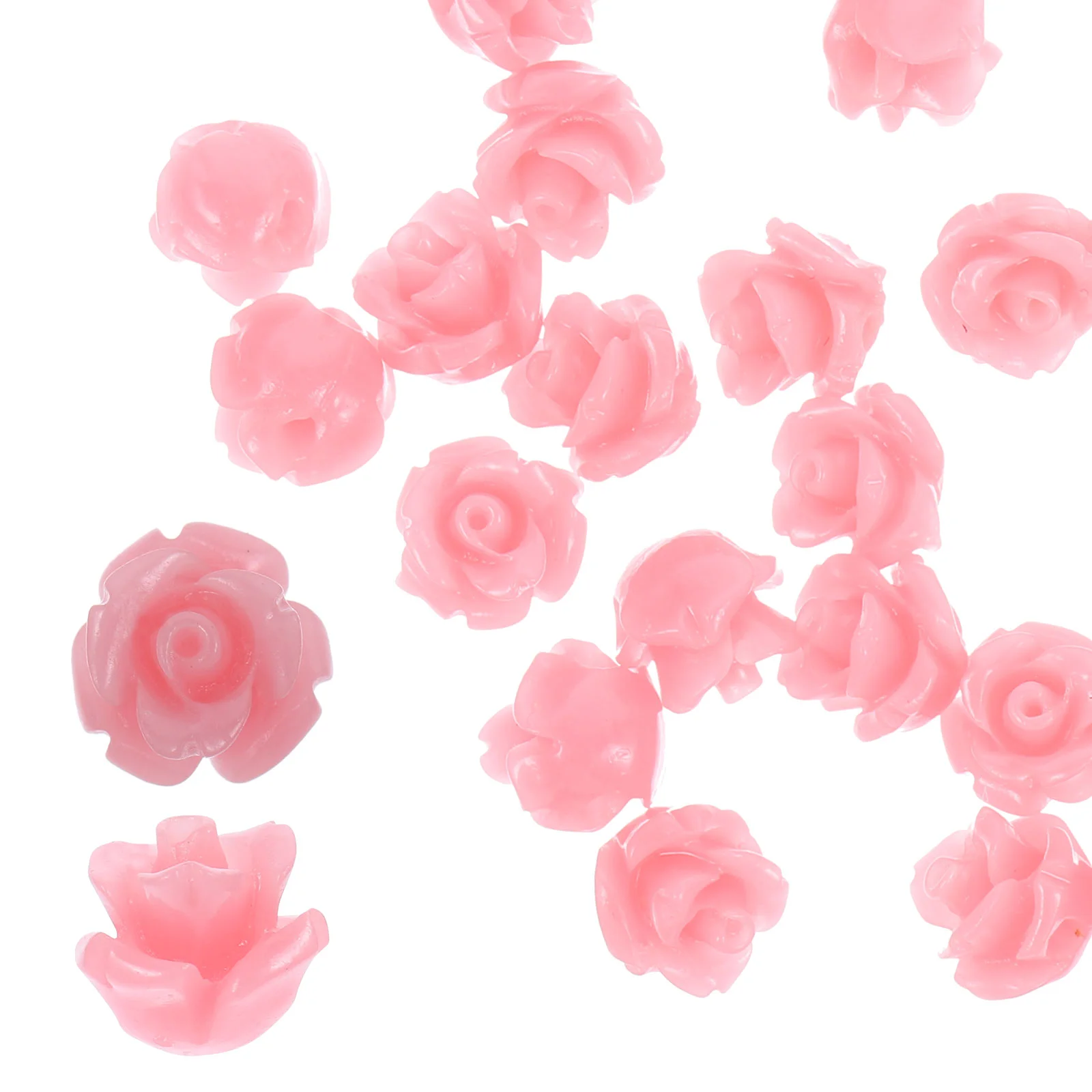 

30 Pcs Flower Beads DIY Jewelry Necklaces Hair Accessory Making Accessories Bracelet