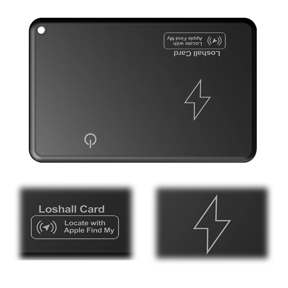 Wireless Charging Wallet Tracker Card GPS Locator Waterproof for Luggage Purse Passport Smart Tag Work with Apple Find My App