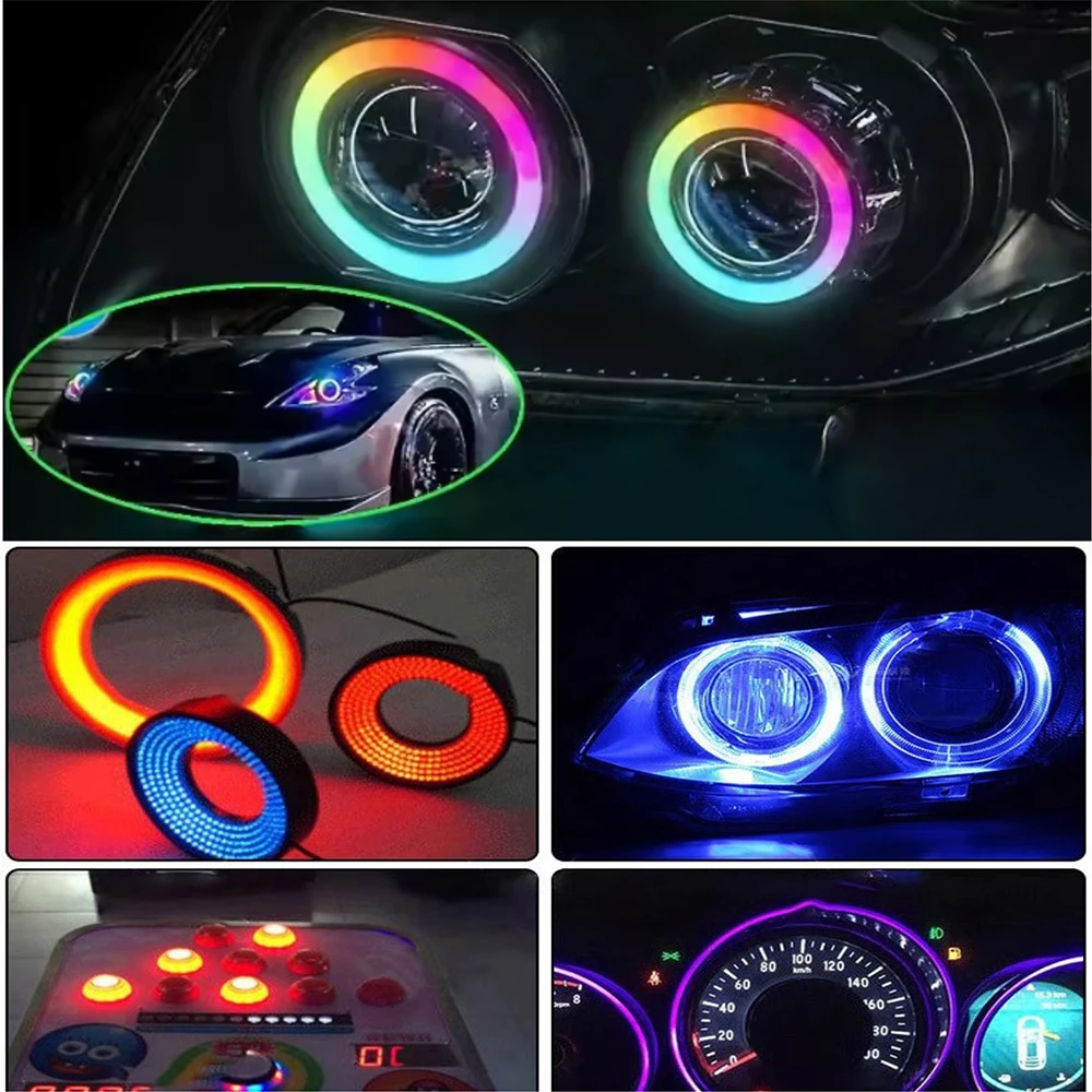 6812 RGBW WW CW LED 링 8/16/24/35/45Leds LED 픽셀 개별 주소 지정 가능 RGBW 라이트 링 SMD 5050 RGB IC LED 모듈 라이트