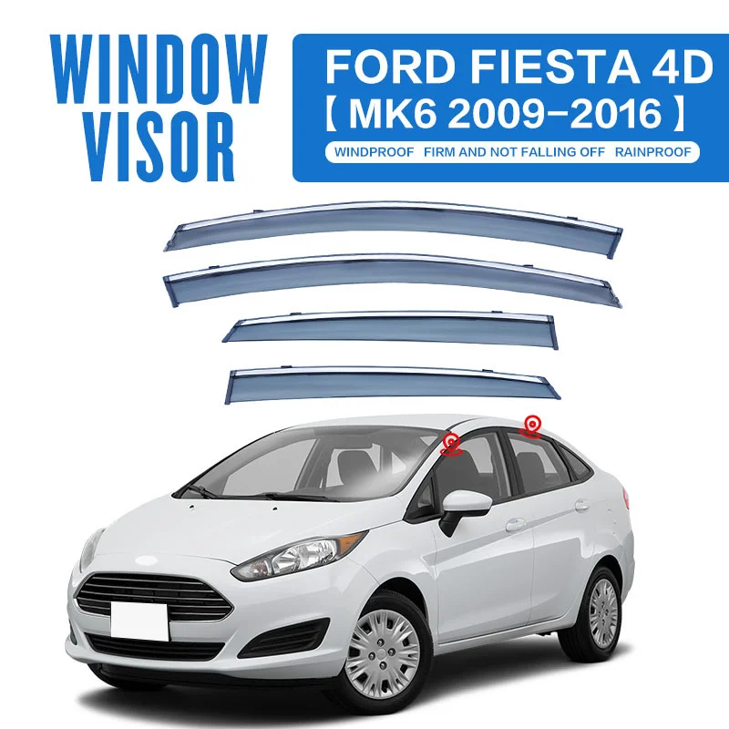 Voor Ford Fiesta Sedan MK6 2009 2016 Venster Vizier Vent Shades