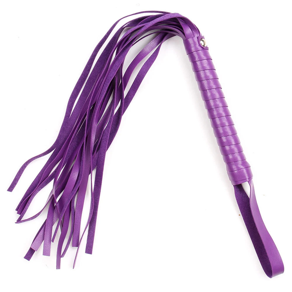 PU Leather Horse Whip,49CM Bull Whip Horse Riding Whip,Handle with Wrist Strap 4