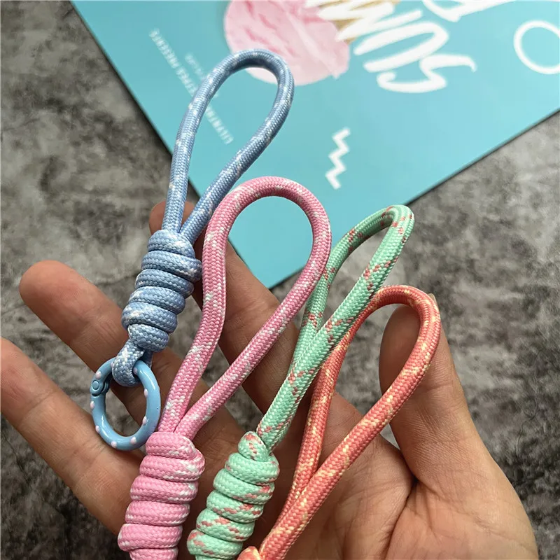 Key Chain Accessories Small Fresh Keychain Candy Color Keyring Lanyard Anti-lost Car Keychain Short Key Holder Bag Decoration - 6