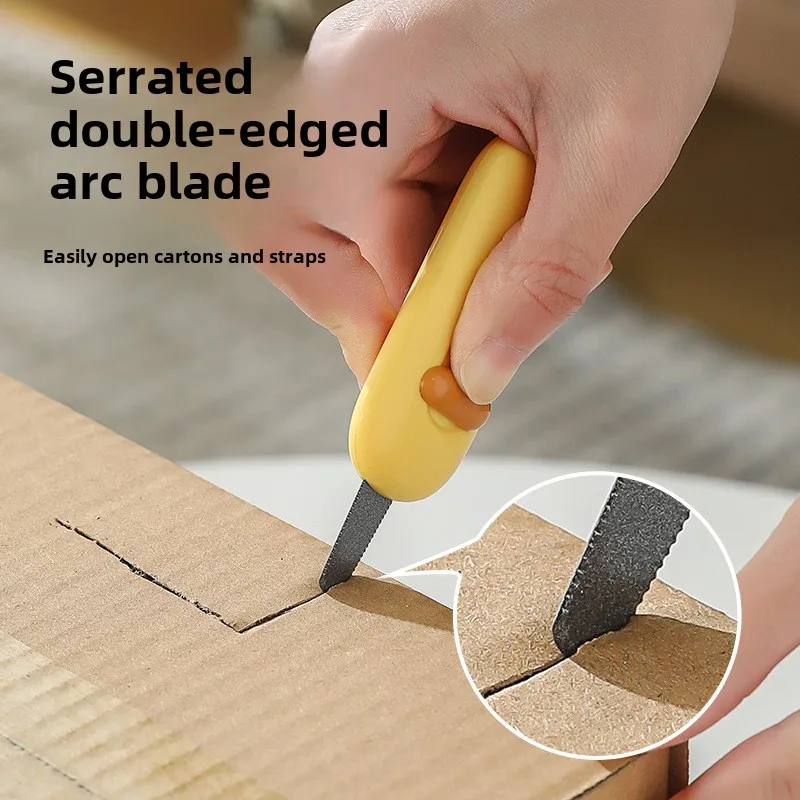 Yellow Duck Magnetic Box Opener 1pc for Open express package box tool Portable serrated knife anti-sticking opener