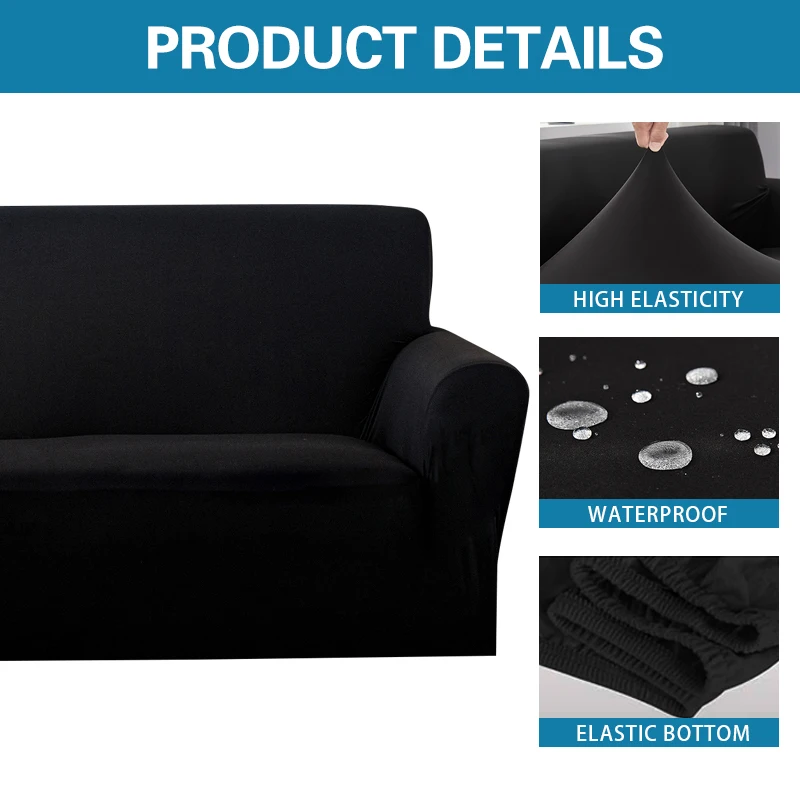 Waterproof Sofa Slipcover Stretch Couch Cover Pet Friendly Sofa Covers for Living Room Furniture Protector with Elastic Bottom 5