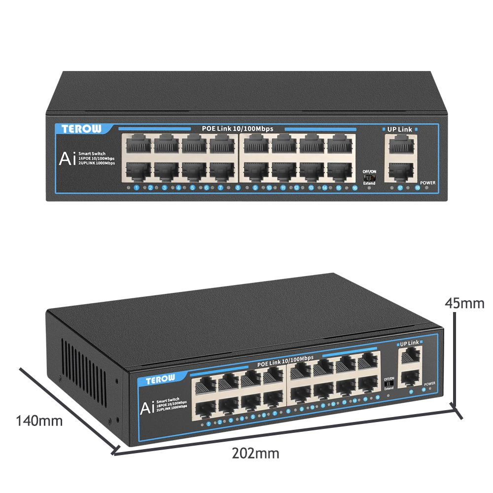 Sistema de Câmera, Wireless AP, IEEE 802.3, af at, 16 Port, 100Mbps