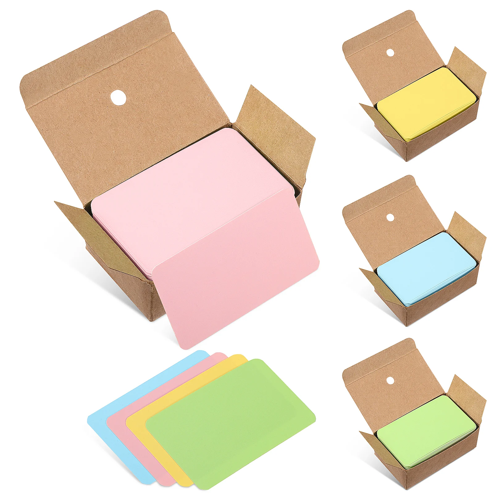 White Index Cards Pure Color Cards Cute Mini Kraft Word Card Blank Paper Postcards Memo Pad Notepad Creative Business