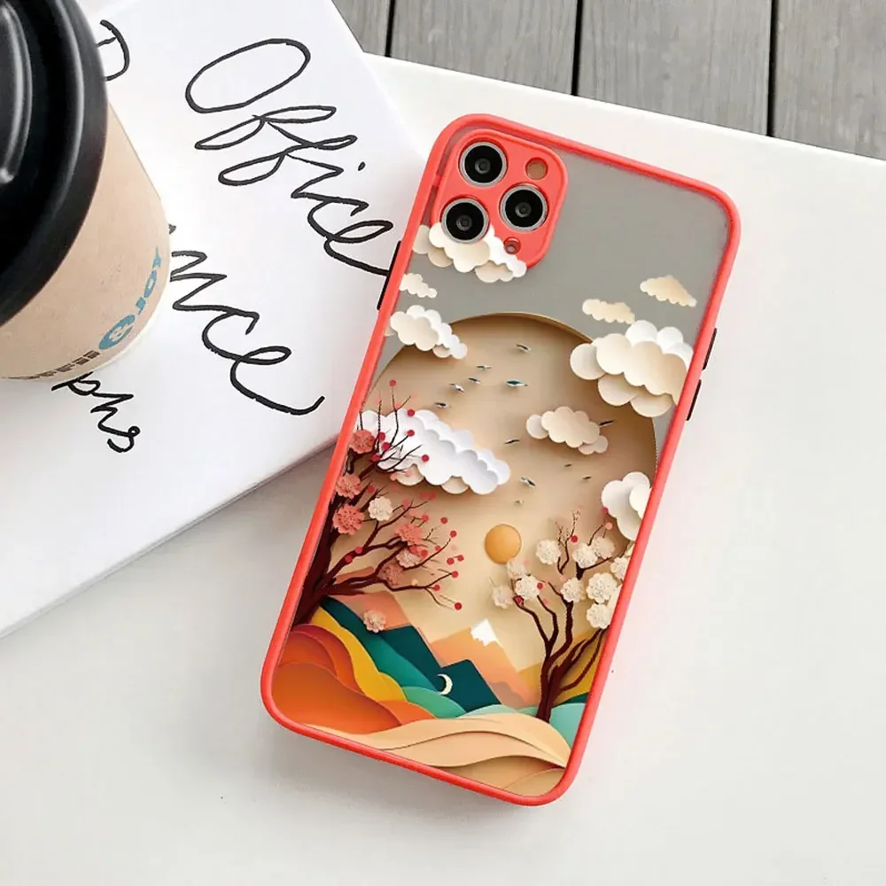 Snow Mountain Sunset Shockproof Phone Case - Hard Protective Cover