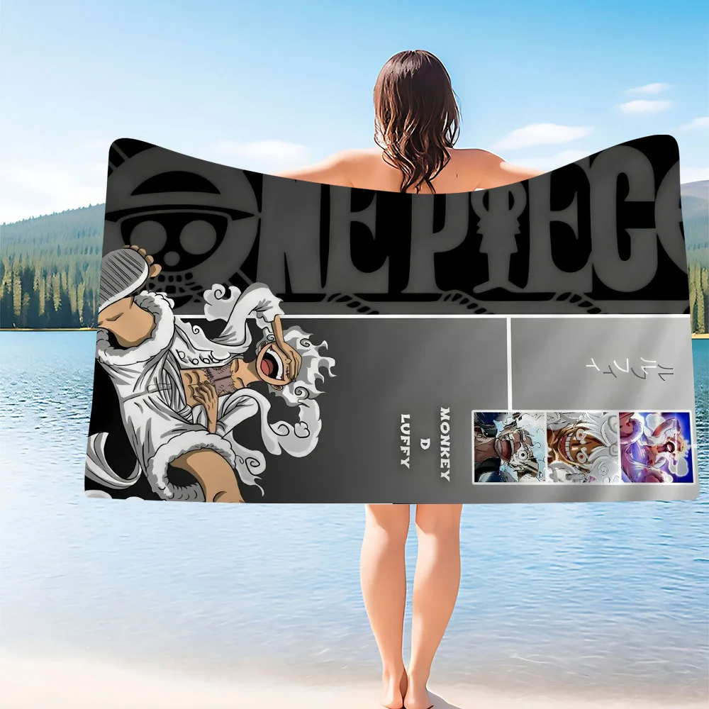 Anime One piece luffy Microfiber Beach Towel Absorbent Quick dry Soft Yoga Swimming Resort Mountain Climbing Towel 6