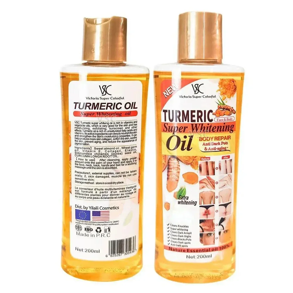 200ML Turmeric Essential Oil Facial Body Massage Moisturizing Diffuser Aromatherapy Face Body Care Smoothing Body face Skin Care 6