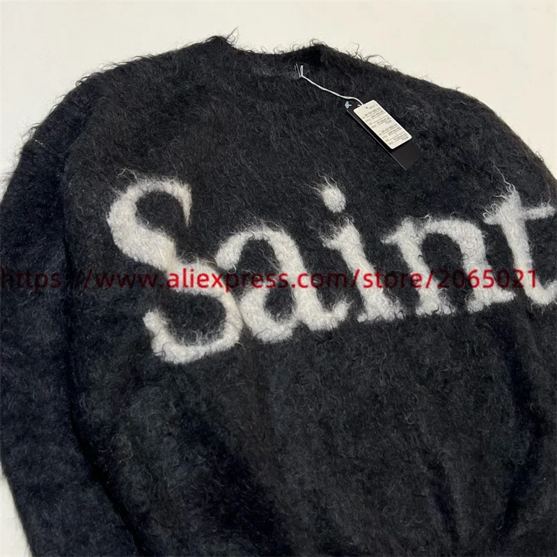 Mohair SAINT Sweater Men Women 1:1 Top Quality CREW NECK Knit Sweatshirts 4