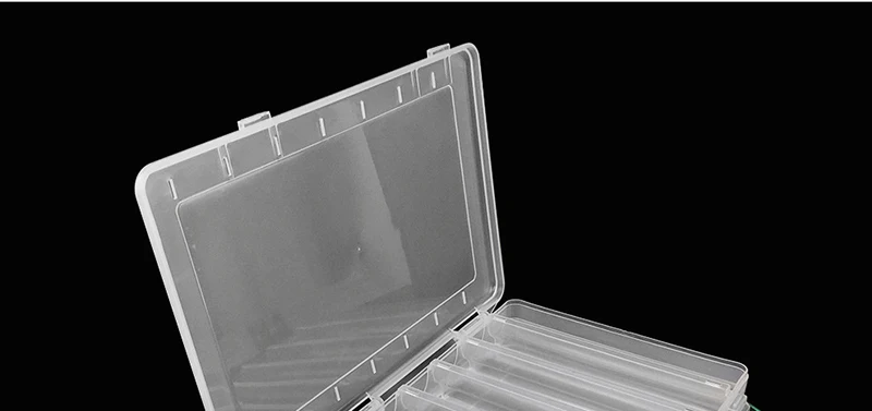 Doppelseitige 14 Fächer Angel geräte Boxen locken Organizer Haken Köder Fall Köder Container Box für Wobbler – Detail 3