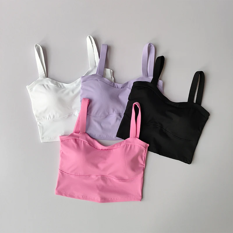 Beautiful Back Suspender Sports Bra for Women Shockproof Sagging Thin Shoulder Straps Quick Drying Yoga and Fitness Vest Tops