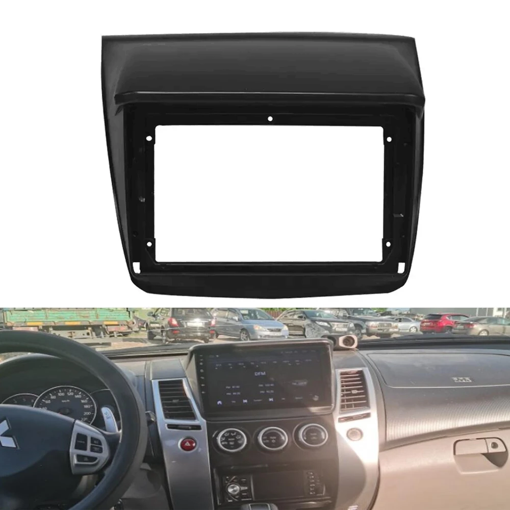 ̾   2 L200 Ʈ 2008-2016  ڵ  г, ȵ̵ MP5 ÷̾, ׷ ̽ , 2 Din Fascias, 9 ġ