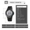 SKMEI 1712  2 Time Stopwatch Fashion LED Waterproof Watches relogio masculino Men Sport Watch Mens Digital Wristwatches 6