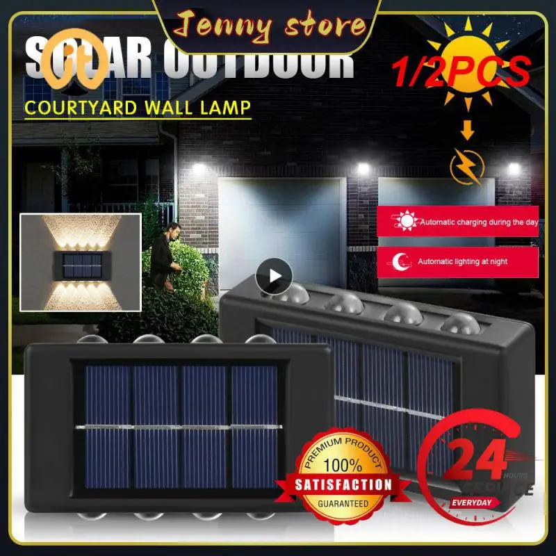

1/2PCS Solar Wall Lamp Outdoor Waterproof Solar Lights Up And Down Luminous Lighting For Garden Street Landscape Balcony Outdoor
