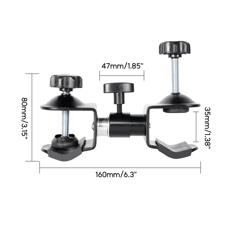 Double Headed U-clamp Camera Tripod Umbrella Fixing Clip Mount Stand Waterproof camera mount clamp
