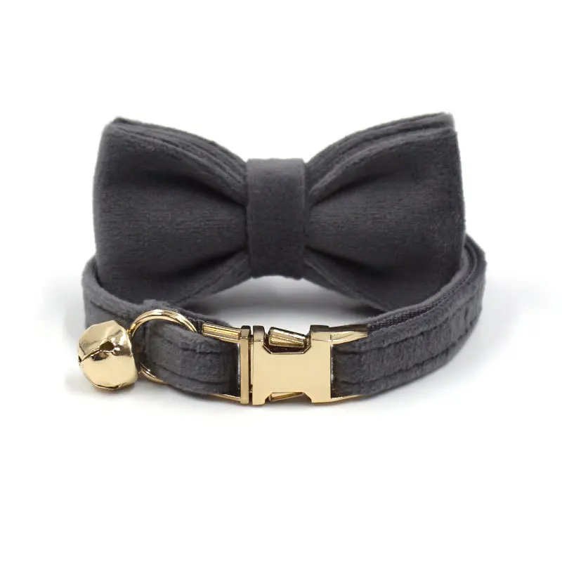 Grey Collar Bow