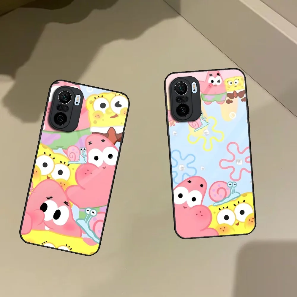 Custodia Per Telefono S-Spongebob Per Xiaomi 12 13 X Redmi Note 11 10 S T Lite Pro Poco M4 X3 Glass