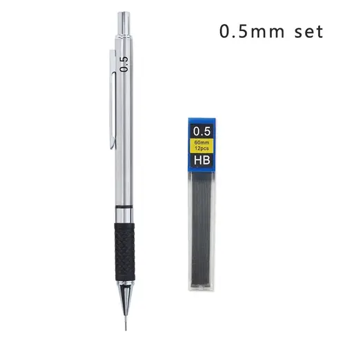 Metal Mechanical Pencil Set with Pencil Grip, Leads Art Drawing Student Office Supplies 0.5/0.7/0.9/2.0mm Automatic Pencil - Image 8