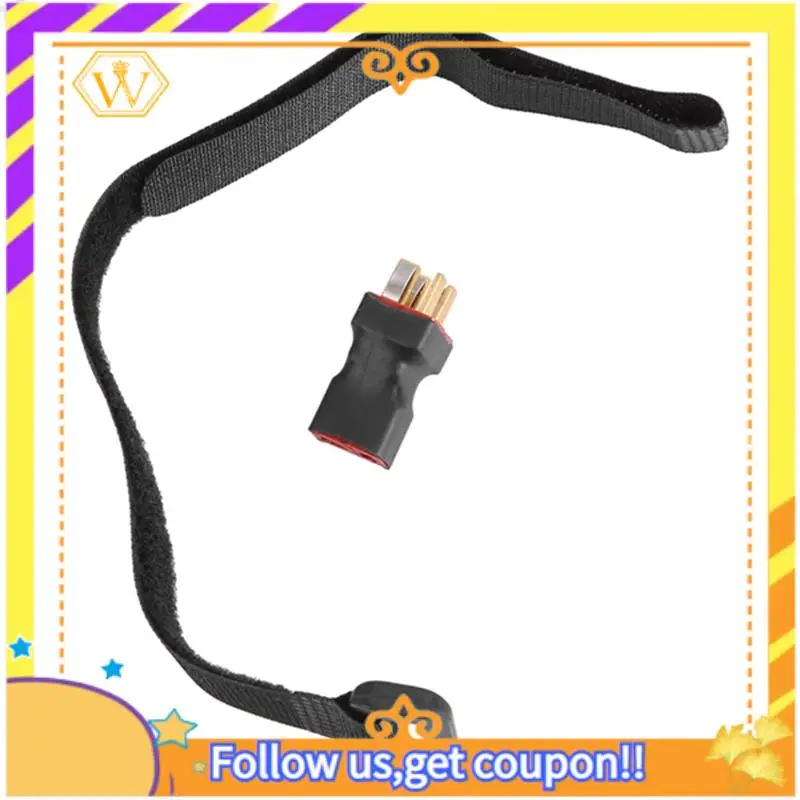 Remote Control Car Accessories Dual Battery Connector T-Shaped Adapter With Fixing Strap For XLH 9125 RC Replacement Parts