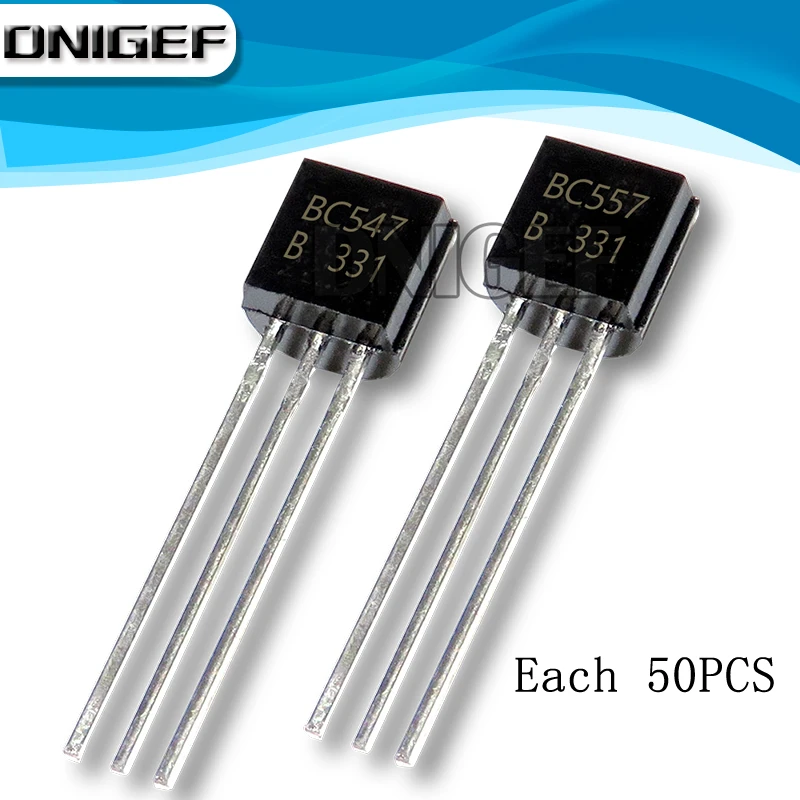 Transistor TO-92 BC547 BC557 100PCS 50pair Each 10Pcs bjt transistor transistors kit ic chipset