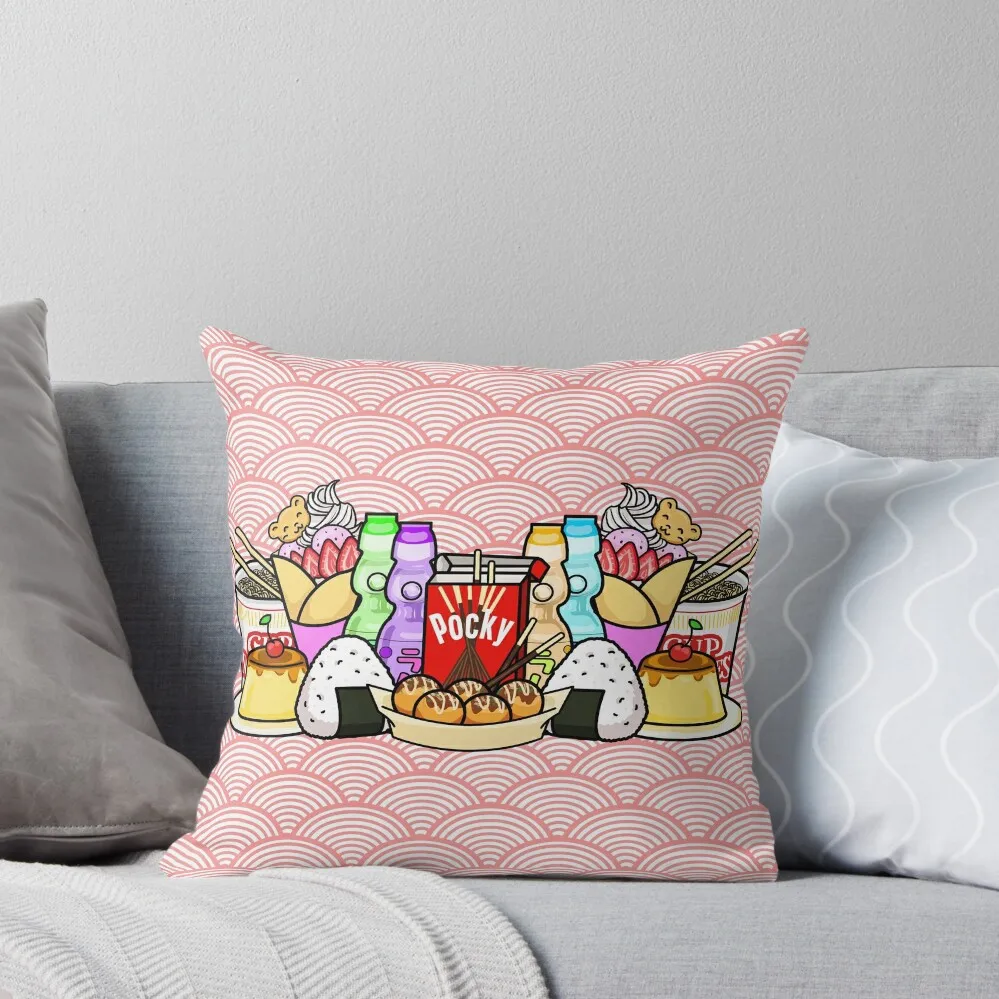 

Japan Snack Overload Throw Pillow pillows decor home luxury sofa pillows Christmas Pillow christmas pillowcases