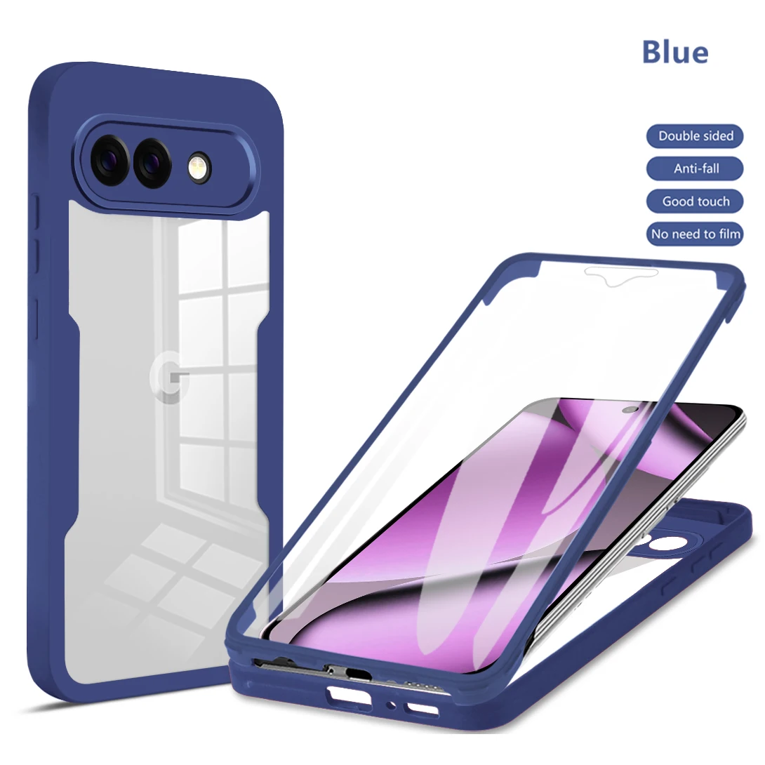 Crystal Clear Full Wrap Phone Case with Shockproof Camera and Screen Protection