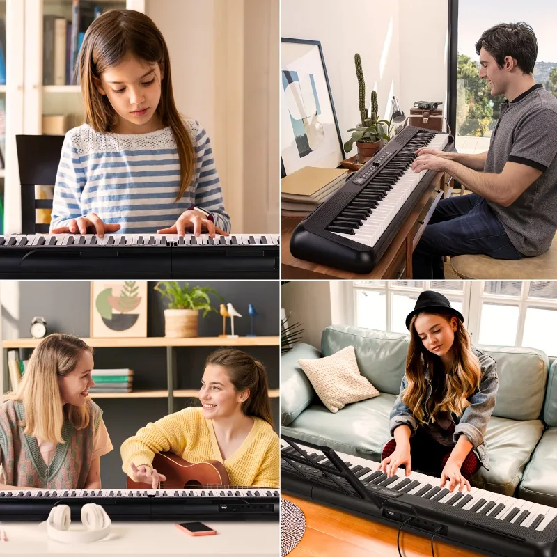 Portable Electronic Keyboard, 88 Keys with Microphone USB Rechargeable, Ideal for Beginners Music Education For Beginner Adults