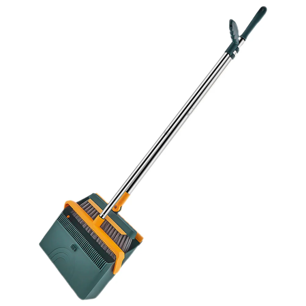 

Combination Folding Broom Dustpan Brush Long Handle Stainless Steel Home Cleaning