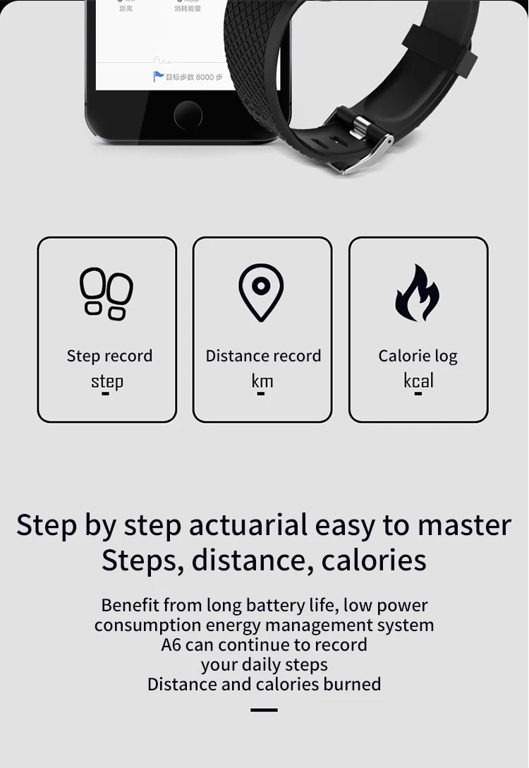 116Plus Smart Watch Bluetooth Sports Wristwatches Smartwatch Smart Bracelet Clock Fitness Tracker Christmas Gift For Android IOS