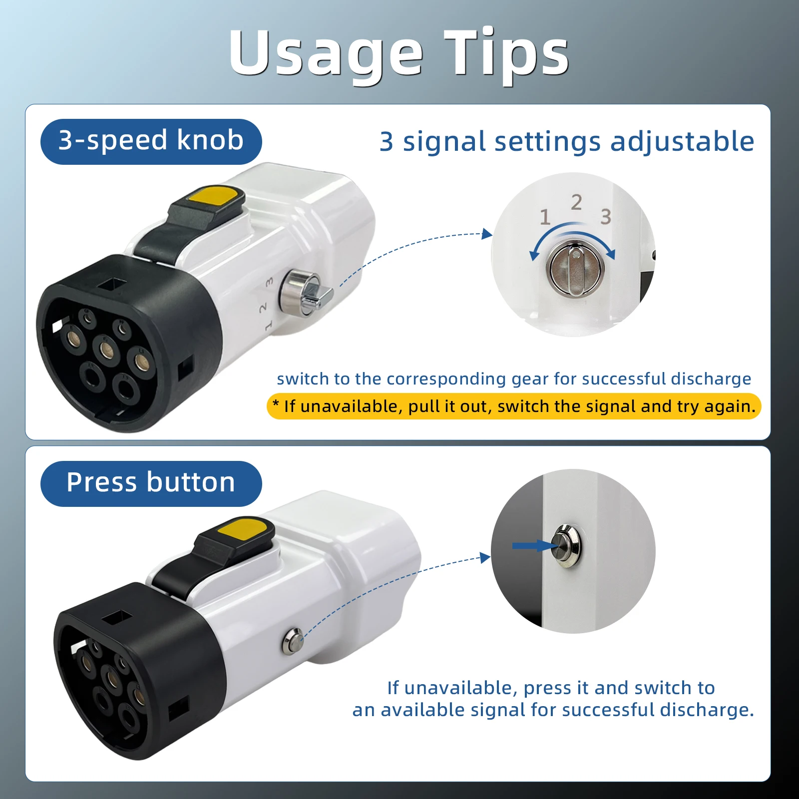 Type 2 V2L Discharger adapter 16A EU socket type2 Discharge with