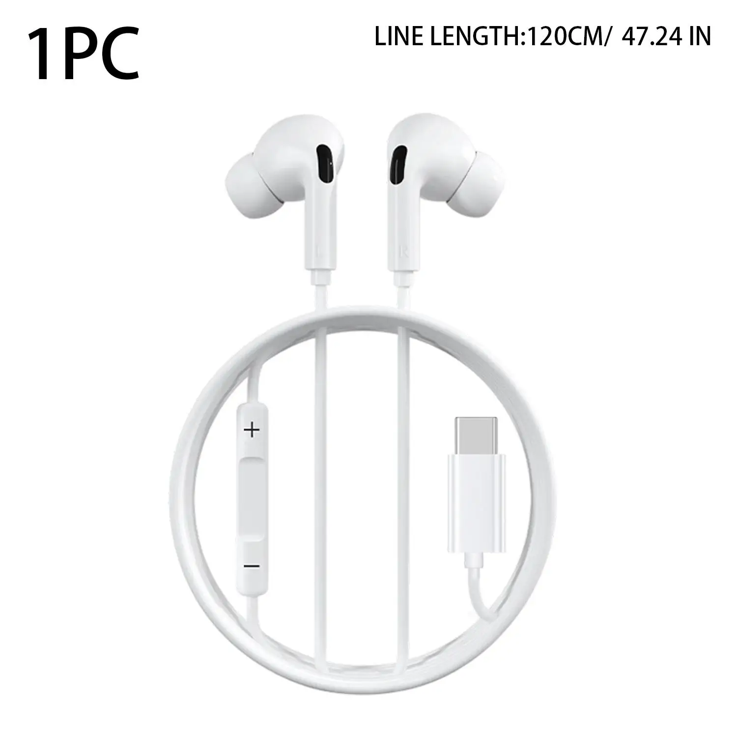 USB-C Wired In-ear Earphones with Mic