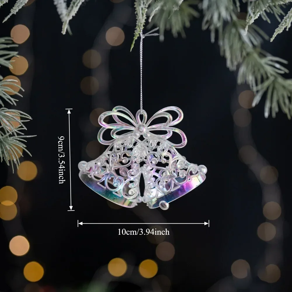 Acrylic Transparent Christmas Tree Ornament Snowflake Design