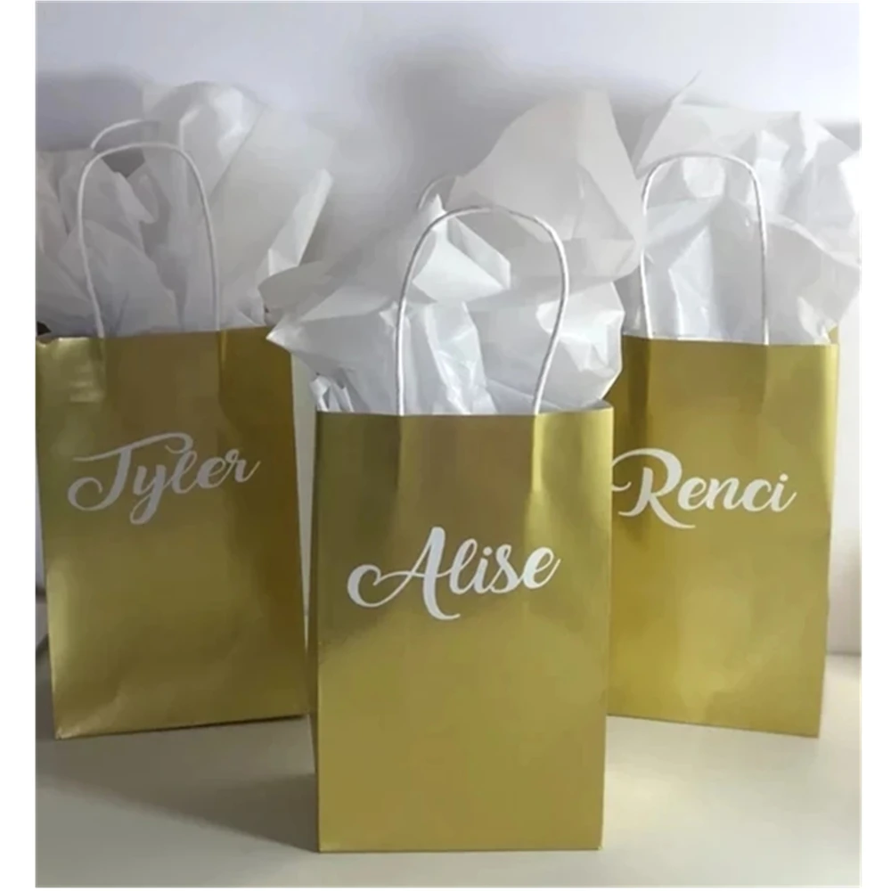 

customize gold wedding bridesmaid proposal gift bags customize Bachelorette favor bags bridal shower decor