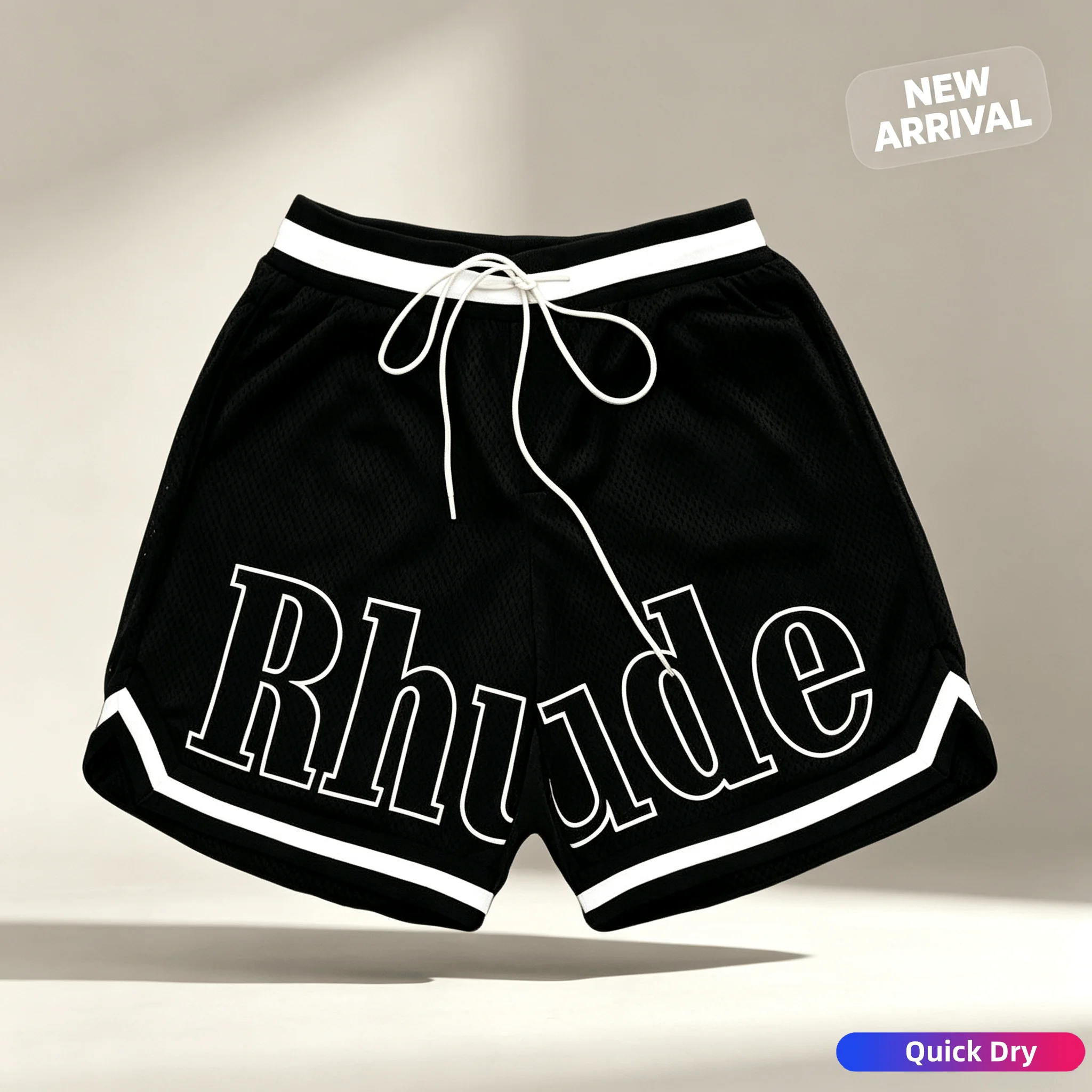 Neue trendige Street-Hip-Hop-Shorts mit Aufdruck, schnelltrocknend, lässig, für den täglichen Gebrauch, Sport, Herren-Strandhosen, Familien- und Kinder-T-Shirts, Mode.