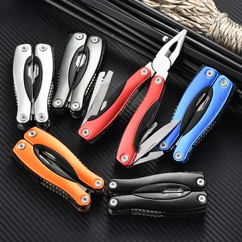 Pinza multiuso pieghevole per esterni – Strumento portatile da campeggio di sopravvivenza con mini coltello, combinazione multifunzionale