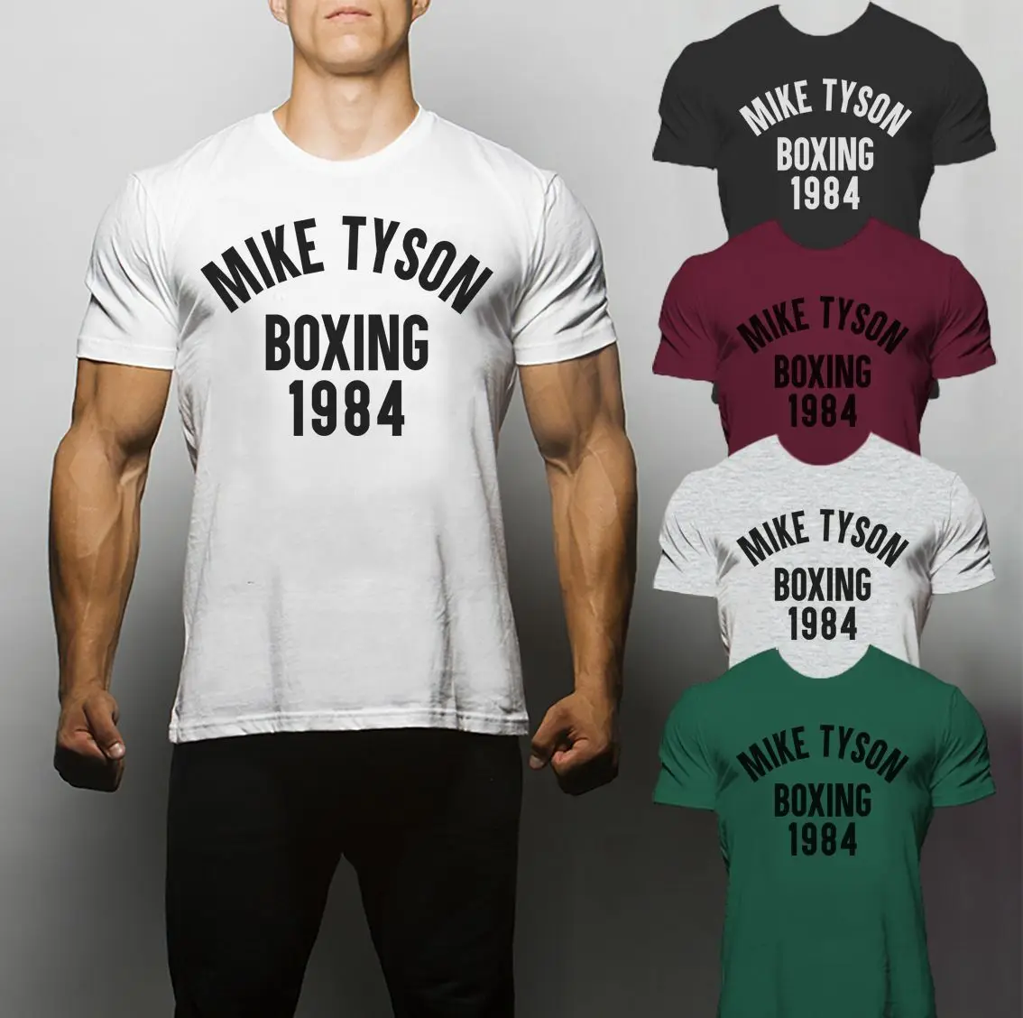 Mike Tyson Boxing 1984 T-shirt Gym Training Muscle Running Mma Cotton Short  Sleeve O-neck Men's T Shirt New S-3xl - T-shirts - AliExpress