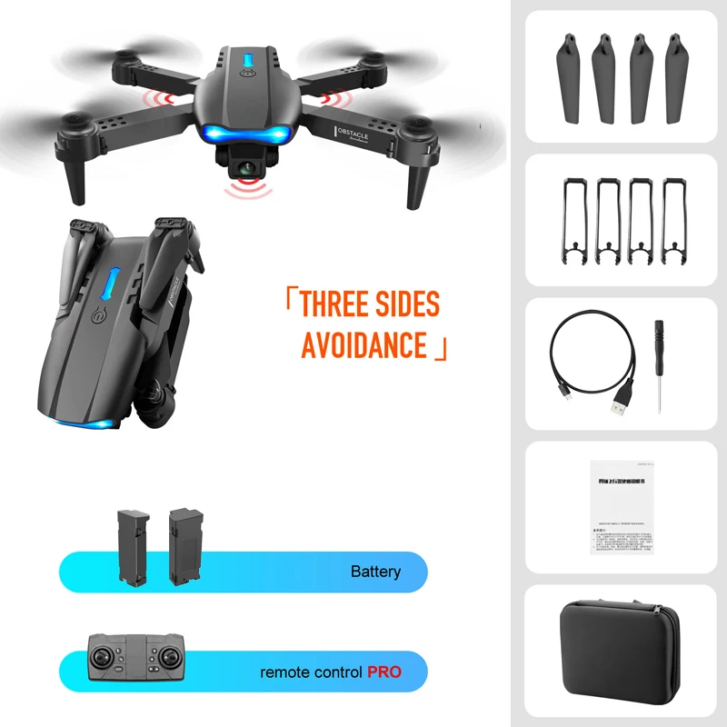 fly x5 explorers 4ch 2.4 g remote control quadcopter New E99 K3 PRO Rc Drone 4k Profesional HD Dual Camera Obstacle Avoidance WIFI FPV Foldable Quadcopter Adults Remote Control Toys orb remote control mini quadcopter RC Quadcopter