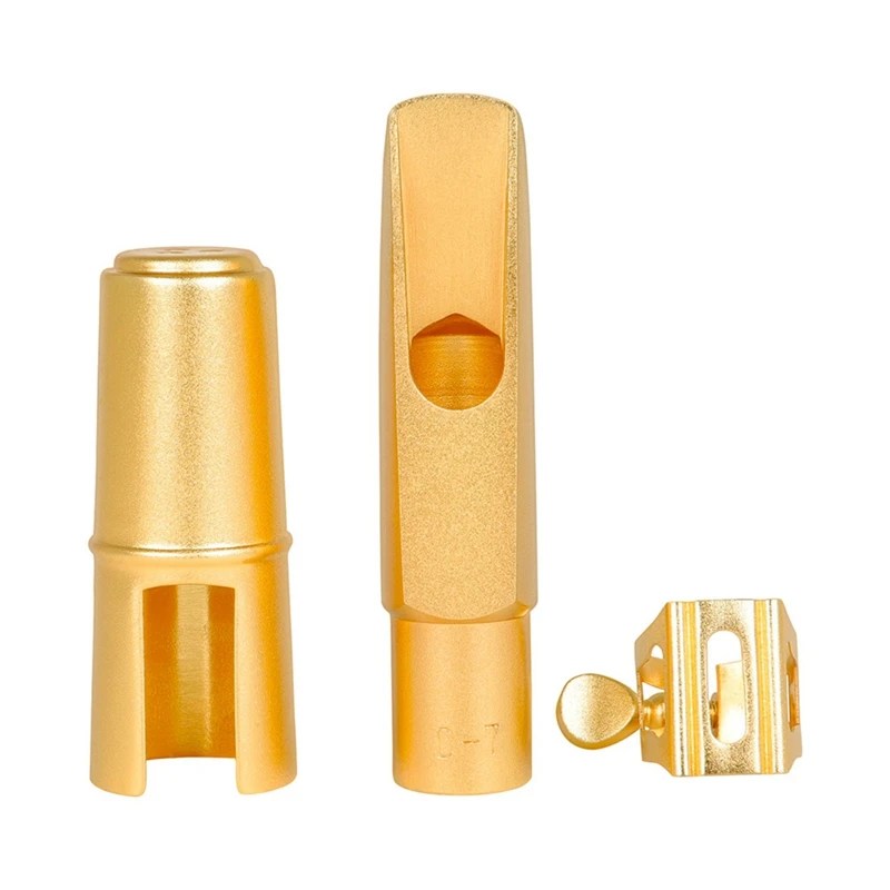 Professional Alto Saxophone Metal Brass Mouthpiece Gold Plating Sax