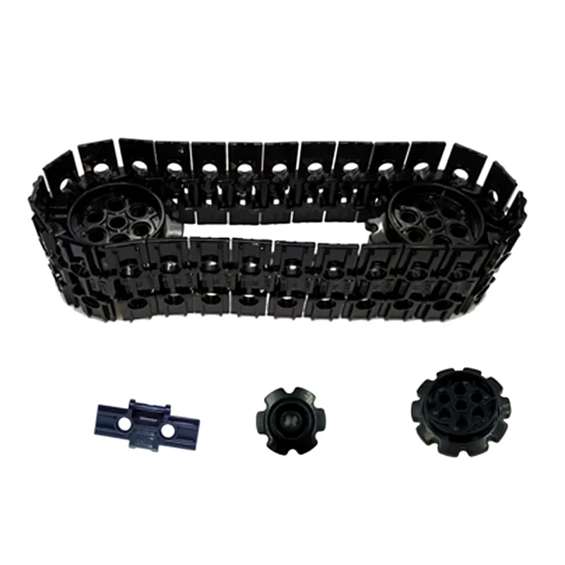 372PCS Caterpillar Chain Gears Bricks Parts Tank Chain Crawler Track Wheels Kit Technical Tracks Building Blocks Assembly Toys